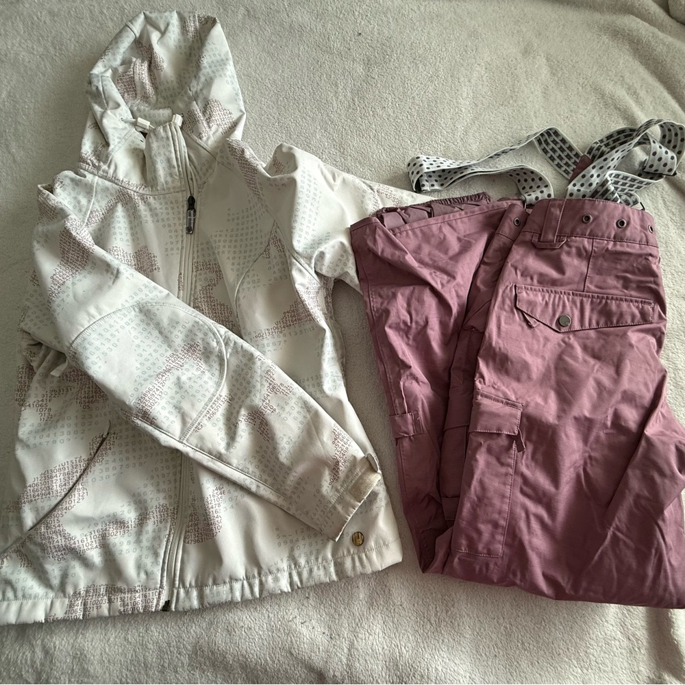 Burton Cream and Purple Jacket